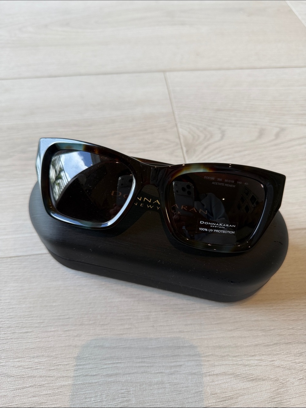 Donna Karan Dark Tortoiseshell Cat-Eye Sunglasses